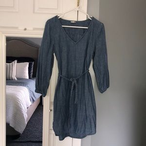J. Crew Belted Denim Dress